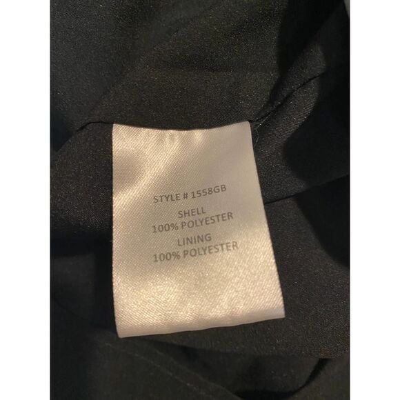 ⭐️Hutch Heart Print Knee Length Fit & Flare Black Office Party Matte Satin Dress - Picture 11 of 12